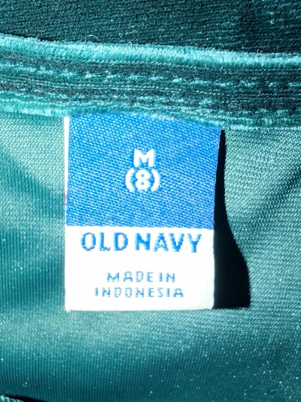 Old Navy Girl’s Dress Long Sleeve Dark Green Velvet Velour Holiday Dress Size 8
